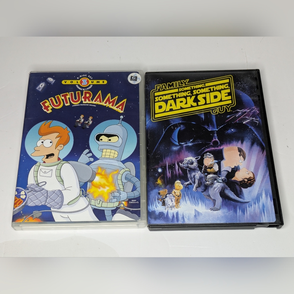 Futurama Vol 3 and Family Guy Something Something Something Dark Side DVD Set